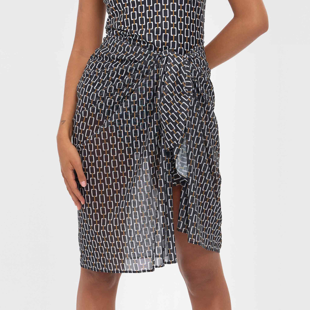 Robyn Sarong Mesh Chain Print - Contessa Volpi X Ellery and Moss