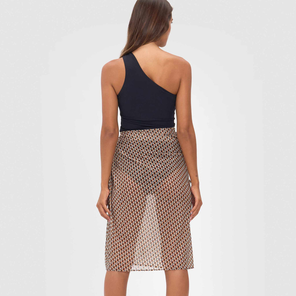 Robyn Sarong Mesh Geo S Print - Contessa Volpi X Ellery and Moss