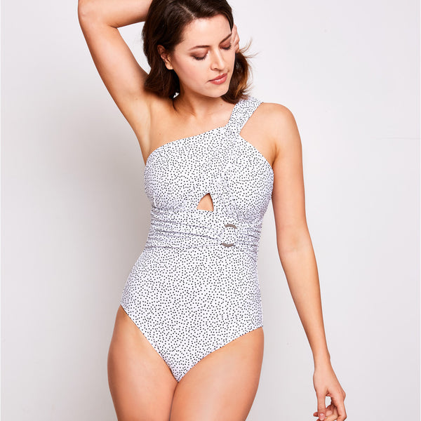 Angelica Swimsuit Dots White -